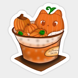 pumpkin drink Sticker